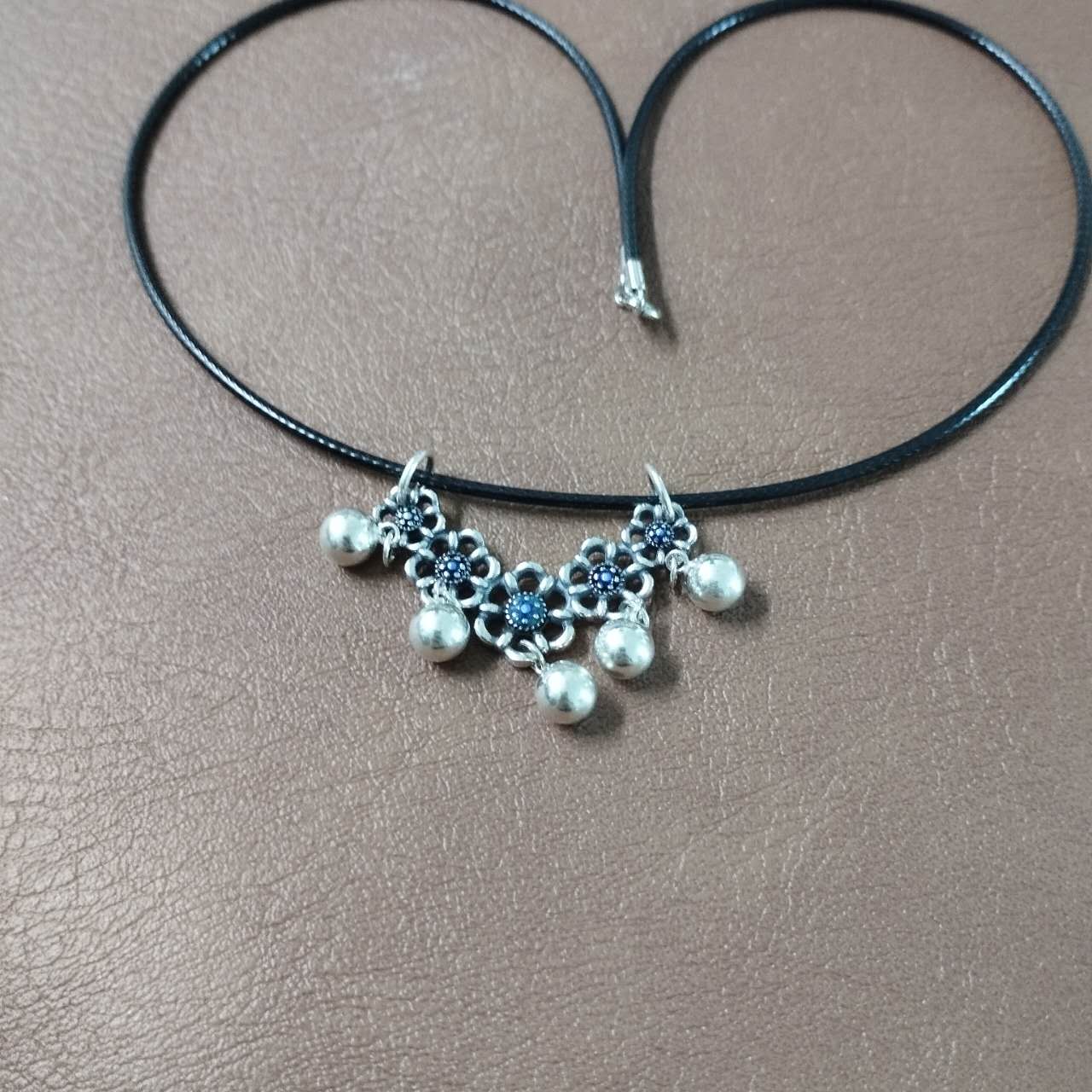 S925 Sterling Silver Vintage Longevity Lock Pendant – Hollow Peace Amulet Necklace with Floral Bell, Handmade Ethnic Jewelry Gift