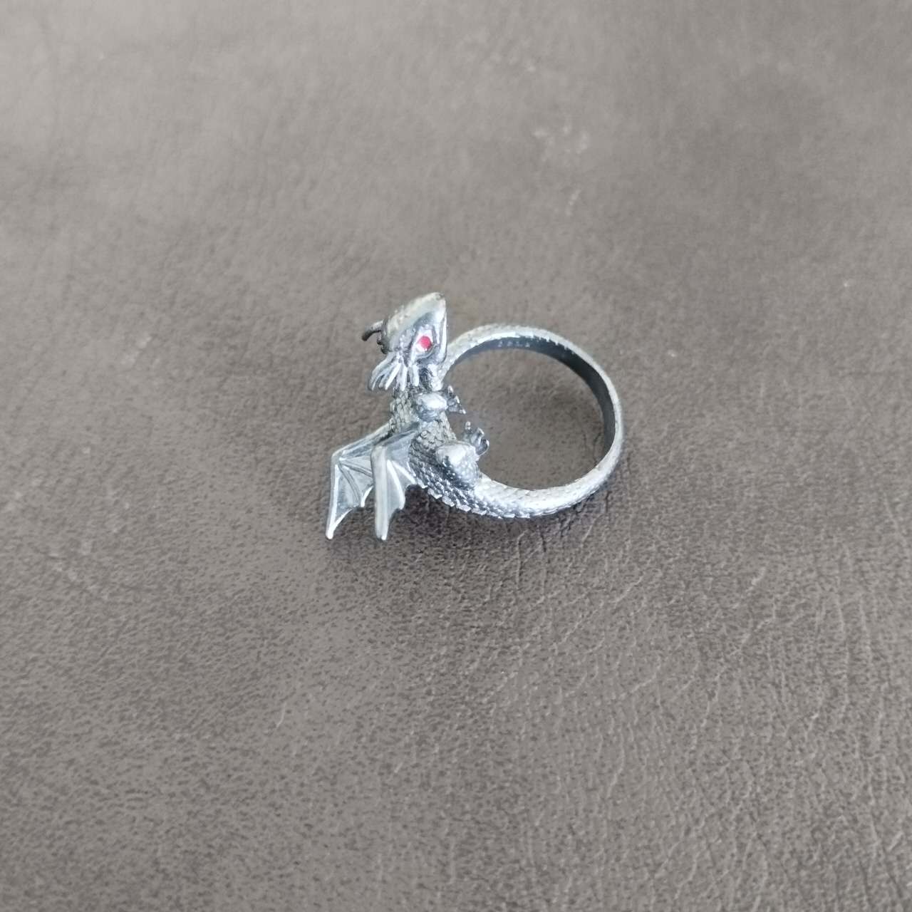 S925 Sterling Silver Dragon Ring – Gothic Adjustable Open Band, Fantasy Jewelry, Punk Rock Style Gift for Her