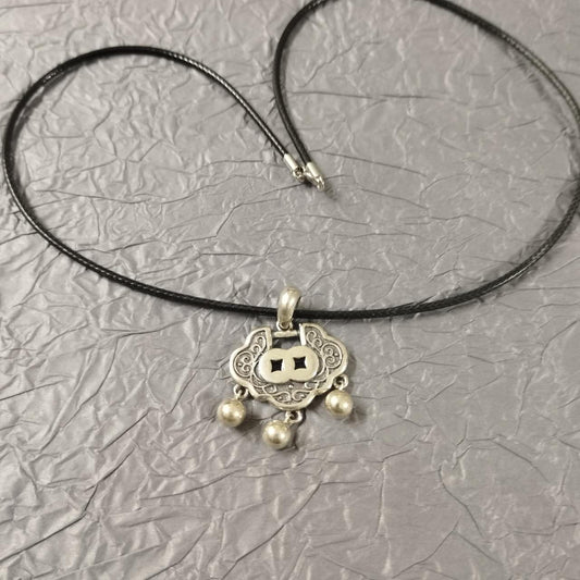 S925 Sterling Silver Longevity Lock Pendant Necklace – Lucky Amulet Jewelry Gift